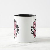 Cute Koe Girl Pink Koe Pattern Coffee Mok (Midden)