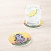 Cute Koe Kitchen Accessoires Zandsteen Onderzetter (Zijkant)