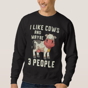 Cute Koe Lover Farming Farmer Boerderij Animal Fun Trui