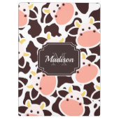 Cute Koe Pattern Klembord (Achterkant)