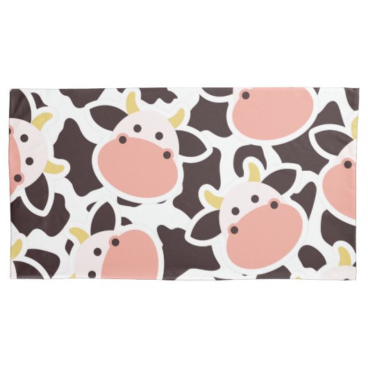 Cute Koe Pattern Kussensloop (Voorkant)