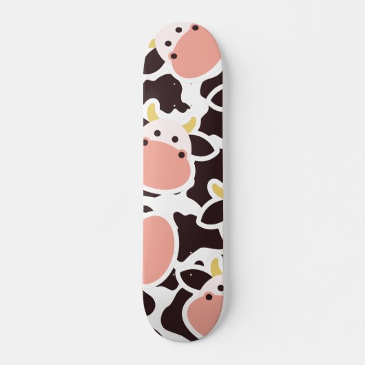 Cute Koe Pattern Skateboard (Voorkant)
