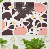 Cute Koe Pattern Theedoek (Gevouwen)