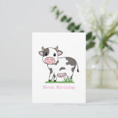 Cute Koe Postkaart  (Staand voorkant)