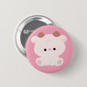 Cute Koe Ronde Button 5,7 Cm (Voorkant /achterkant)