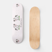 Cute Koe Roze Skateboard (Voorkant)