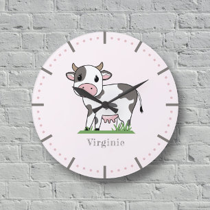 Cute Koe Wall Clock Grote Klok