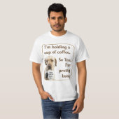 Cute koffiedrink Labrador T-Shirt (Voorkant volledig)