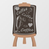 Cute-koffieetruitjes Raamsticker (Vel)