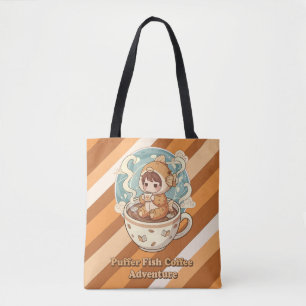 Cute Kogelvis Koffie & Leeskunst Draagtas