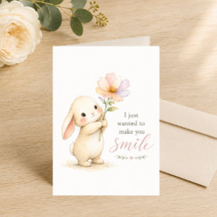 Cute Konijn Denk Aan Jou Kaart