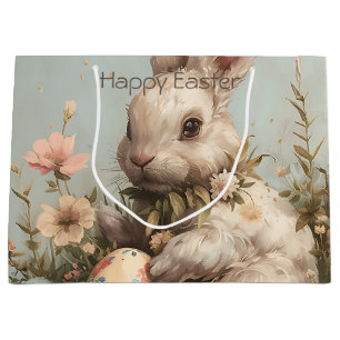 Cute Konijn Eieren Bloemen Pasen Groot Cadeauzakje