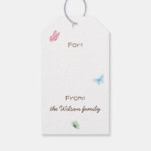 Cute Konijn Happy Pasen Gepersonaliseerd Cadeaulabel (Achterkant)