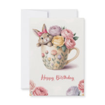 Cute Konijn In Een Beker