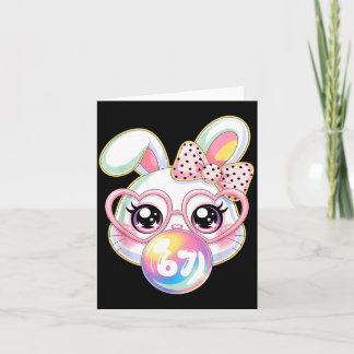 Cute Konijn Konijn Gezicht Voor Vrouwen Meisjes Ki Kaart