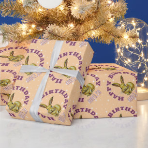 Cute Konijn Sterren Patroon Naam Cadeaupapier