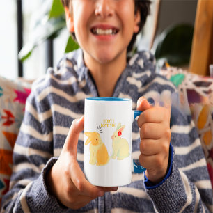 Cute Konijnen Koppel Liefdescitaat - "Schat Ik Hou Koffiemok