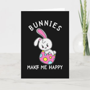 Cute Konijnen Maken Me Gelukkig Cute Paashaas Kaart