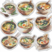 Cute Koreaanse Ramen & Soep Sticker Sheet30006 (Voorkant)