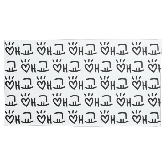 Cute Korean 애 교 Aegyo | Hangul Language Kussensloop (Voorkant-Links)