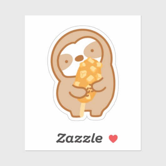 Cute Korean Corndog Sloth Sticker (Vel)