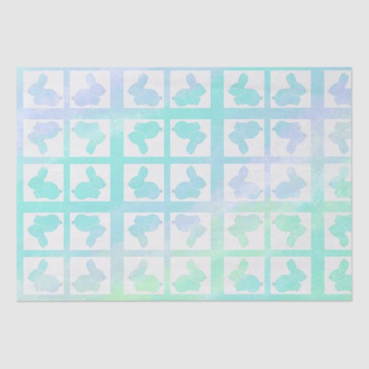 Cute Kraft Paper Easter Bunny Rabbits Tissuepapier (Voorkant)