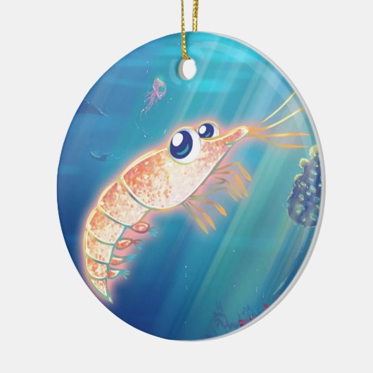 Cute Krill Keramisch Ornament (Links)