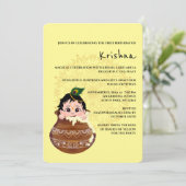 Cute Krishna kaart voor verjaardag - Krishna kunst (Staand voorkant)