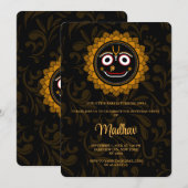 Cute Krishna kaart voor verjaardag - Krishna kunst (Voorkant / Achterkant)