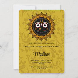 Cute Krishna kaart voor verjaardag - Krishna kunst