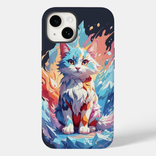 Cute Kristal Fantasy Kat Design Case-Mate iPhone Case (Achterkant)