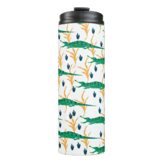 Cute krokodillen naadloos patroon. Cartoons. Thermosbeker