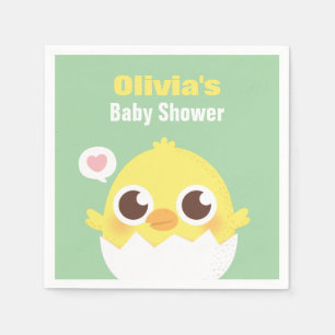 Cute Kuiken Over het Uitkomen Baby Shower Servette Servet