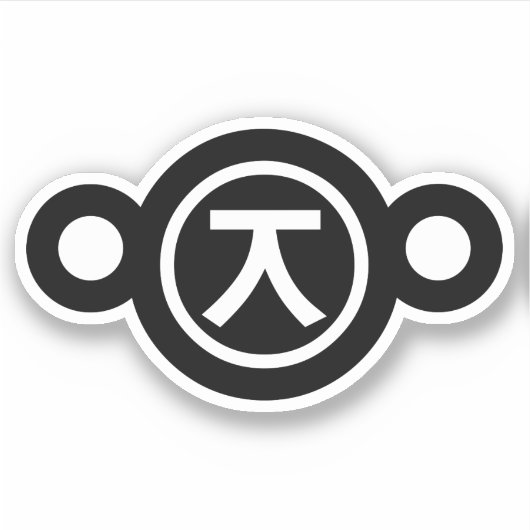 Cute Kuma Beer Kaomoji Japanse Emoticon Text Art Sticker (Voorkant)