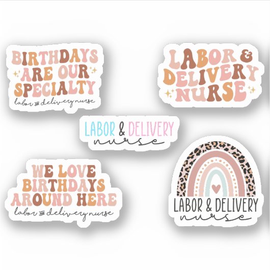 Cute Labor and Delivery Nurse Pack Sticker (Voorkant)