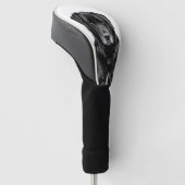 Cute Labrador Black Dog Puppy Pet Sketch Golfheadcover (Schuin)