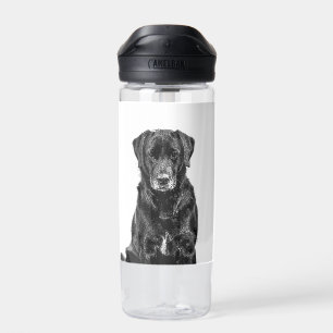 Cute Labrador Black Dog Puppy Pet Waterfles