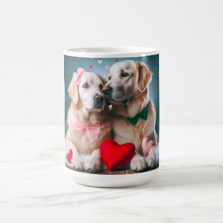 Cute labrador couple valentine's day koffiemok