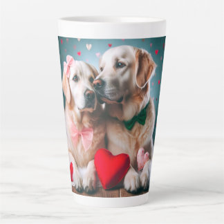 Cute labrador couple valentine's day latte mok