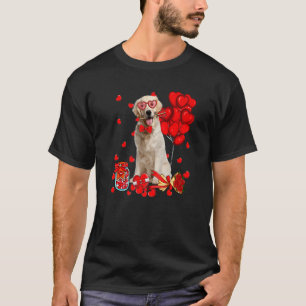 Cute Labrador Dog Funny Heart Valentijnsdag Dog T-shirt