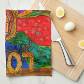 Cute Labrador Retriever Chien serviette de cuisine (Quart Plié)