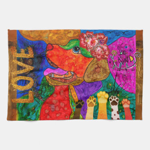 Cute Labrador Retriever Chien serviette de cuisine