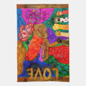 Cute Labrador Retriever Chien serviette de cuisine (Vertical)