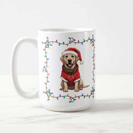 Cute Labrador Retriever Christmas Mug (Gauche)