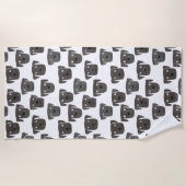 Cute Labrador Retriever Dog Strandlaken (Voorkant)