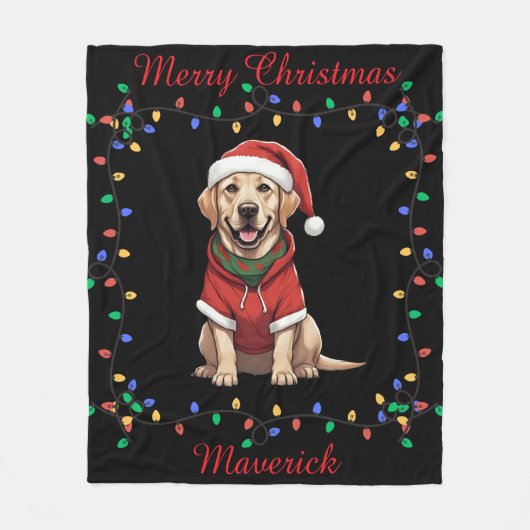 Cute Labrador Retriever Fleece Blanket (Voorkant)