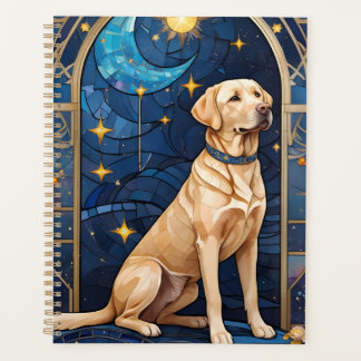 Cute Labrador Retriever Verre tendu Ciel Lune