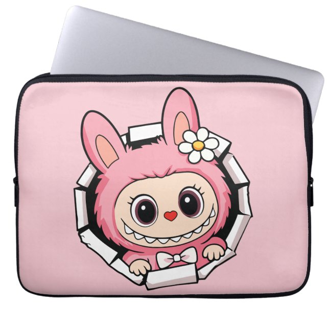 Cute Labubu Laptop Sleeve (Voorkant)