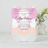 Cute Lace Bra Lingerie Bridal Douche Invitation (Debout devant)