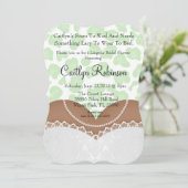 Cute Lace Bra Lingerie Bridal Douche Invitation (Debout devant)